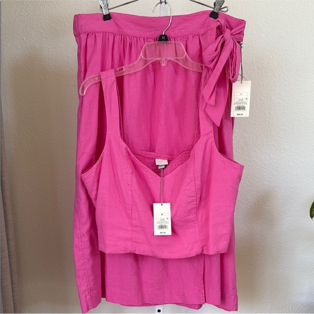 NWT Linen tank & skirt matching set